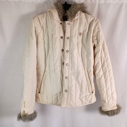 Ariat Faux Fur Trim Hooded Short Jacket Women Great Condition Women Size S