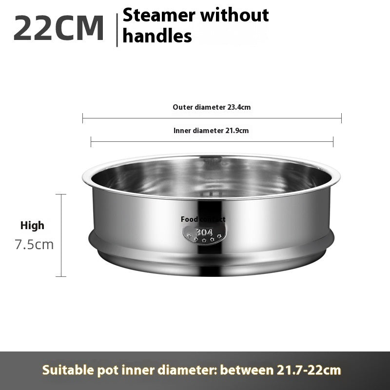 Stainless Steel Steamer With Handle Universal Steaming Rack 304