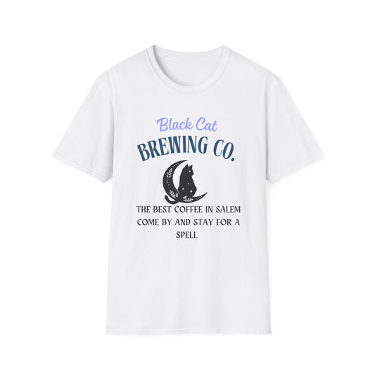 Black Cat Brewing Co Best Coffee in Salem Unisex Softstyle T-Shirt sizes S-5XL