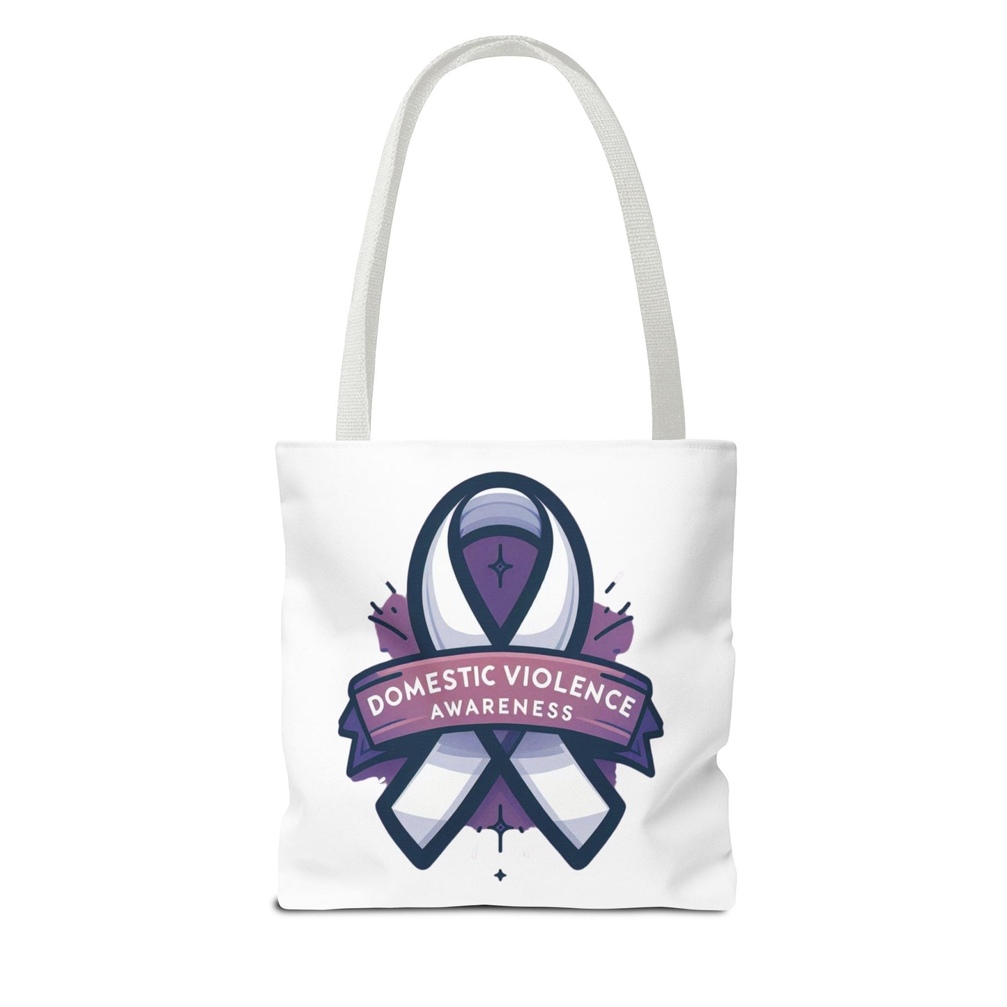 Domestic Violence Awareness Break The Silence Tote Bag 100% polyester All Over Print Medium Weight High Quality Fabric