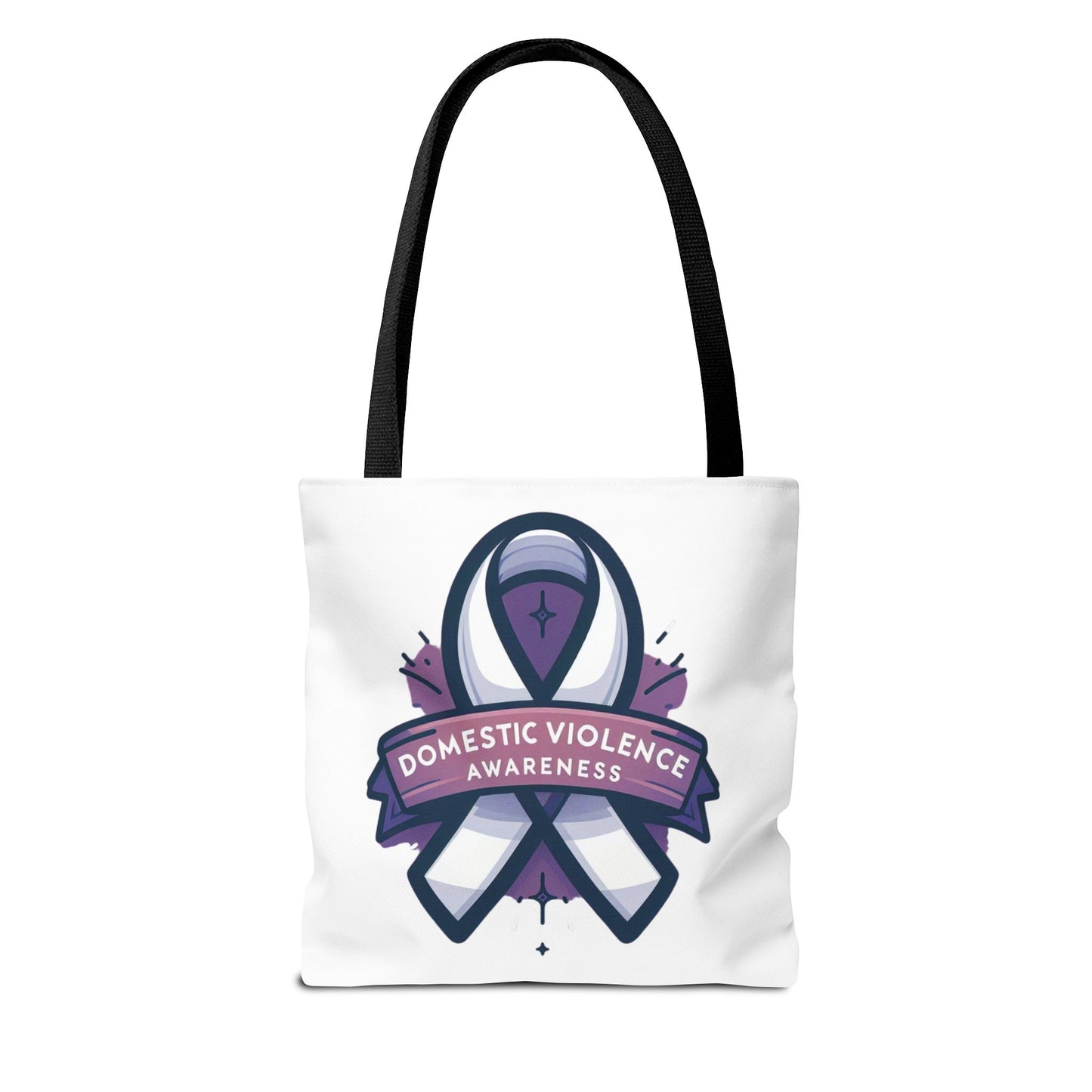 Domestic Violence Awareness Break The Silence Tote Bag 100% polyester All Over Print Medium Weight High Quality Fabric