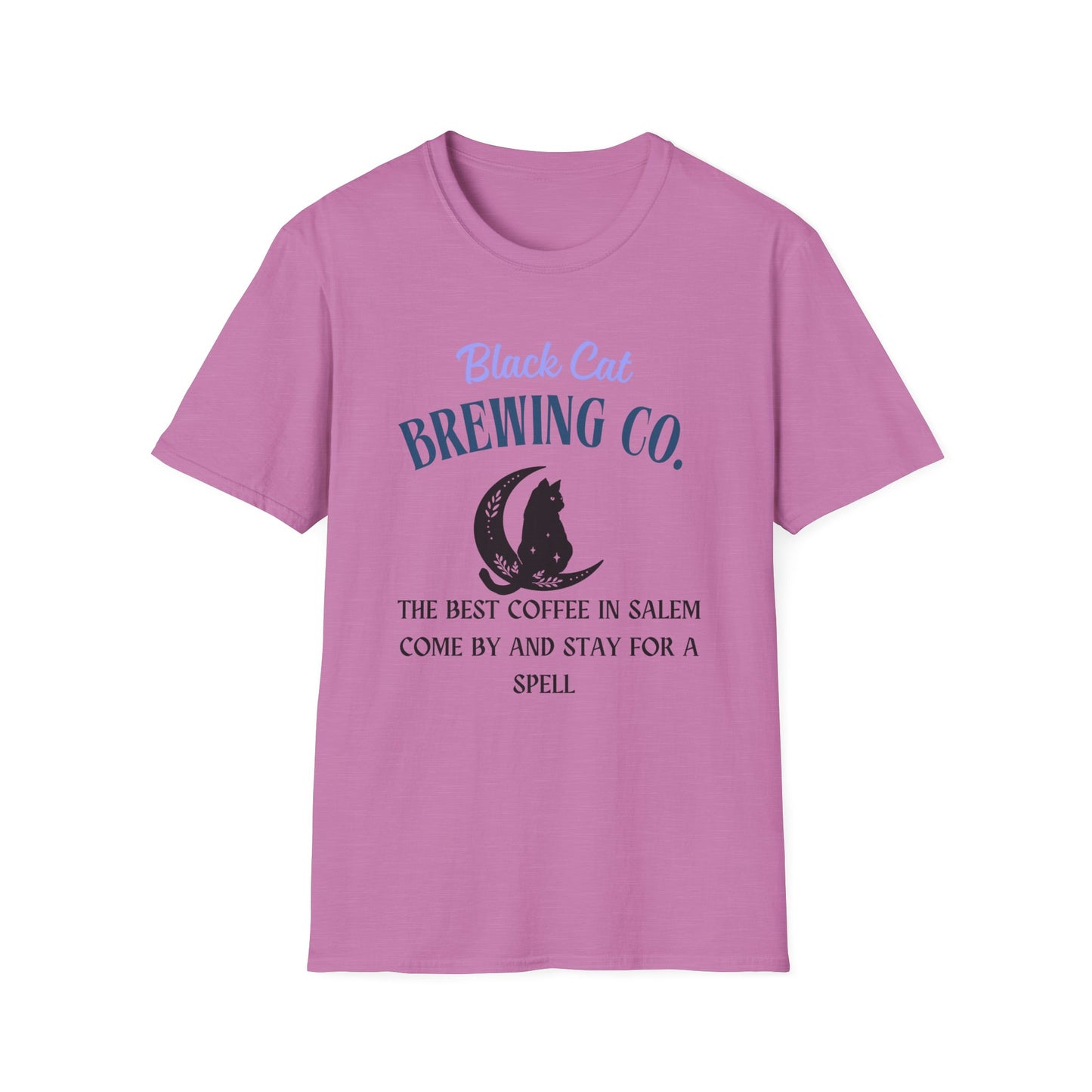 Black Cat Brewing Co Best Coffee in Salem Unisex Softstyle T-Shirt sizes S-5XL