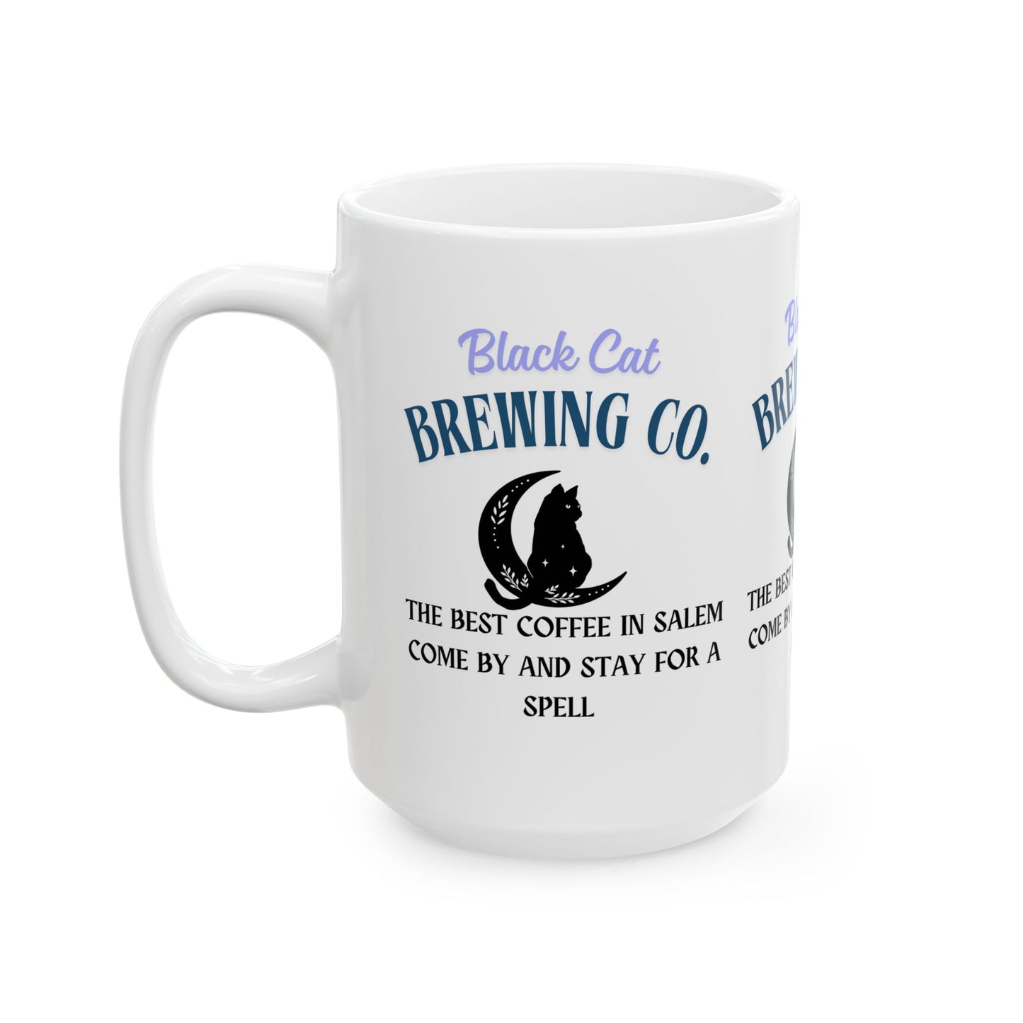 Black Cat Brewing Co Best Coffee in Salem Ceramic Mug, (11oz, 15oz)