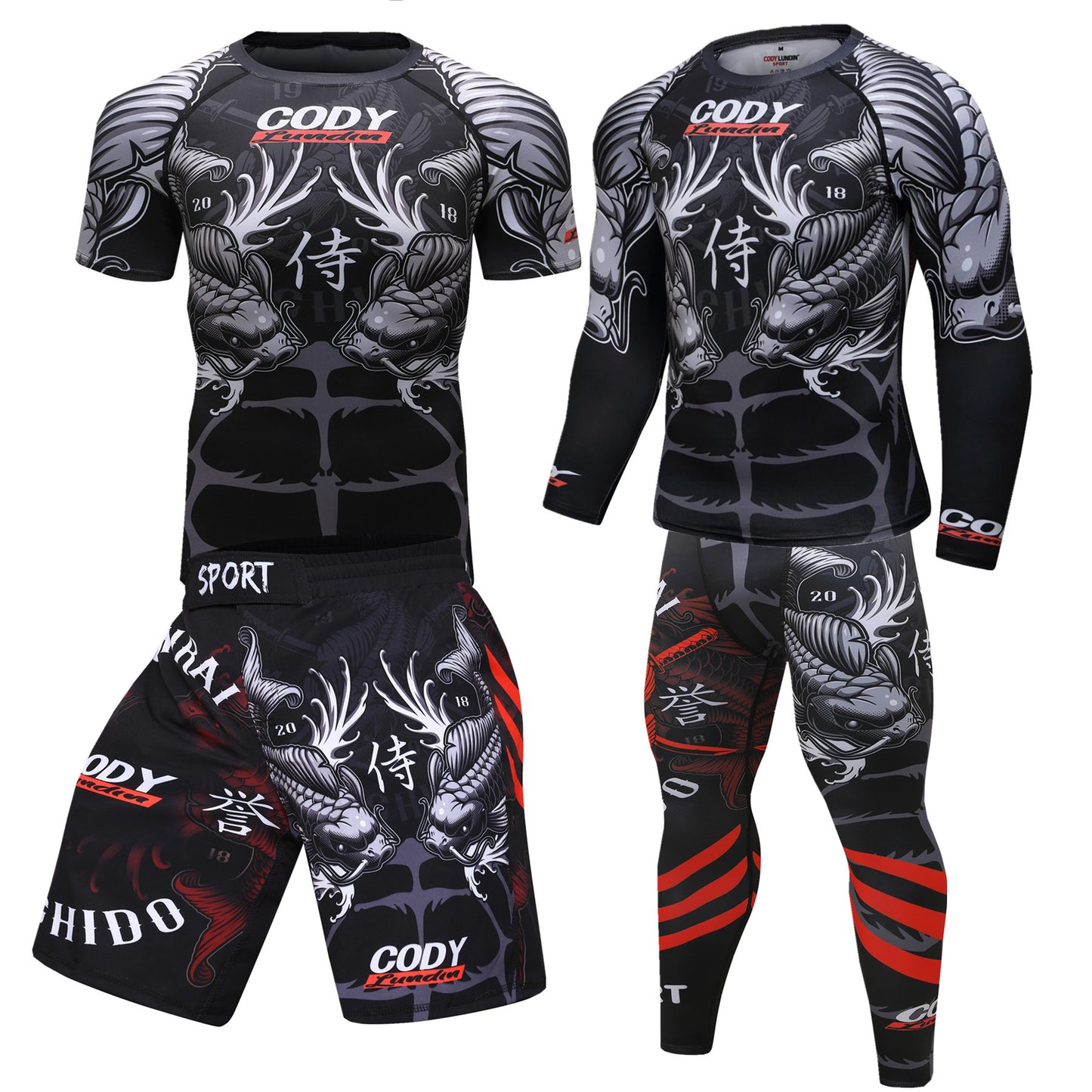 Sport MMA Rashguard Jiu Jitsu Compression Jersey and Pants Winter Layering Various Styles and Colors to Choose from sizes M-XXL