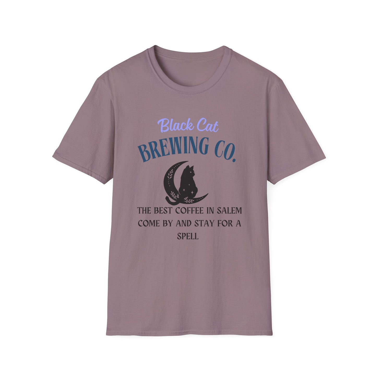 Black Cat Brewing Co Best Coffee in Salem Unisex Softstyle T-Shirt sizes S-5XL