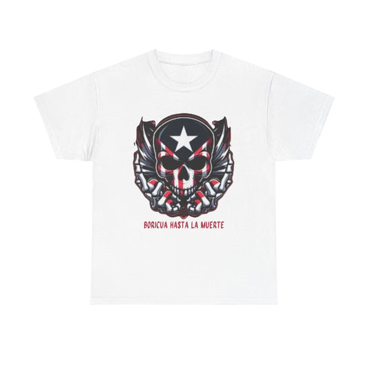 Boricua Hasta la Muerte Custom Designed Gildan Heavy Cotton t-shirt all sizes