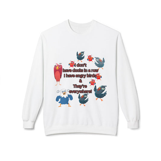 'I Don't Have Ducks in A Row' Gildan Unisex Midweight Softstyle Fleece Crewneck Sweatshirt sizes S-4XL 5 colors