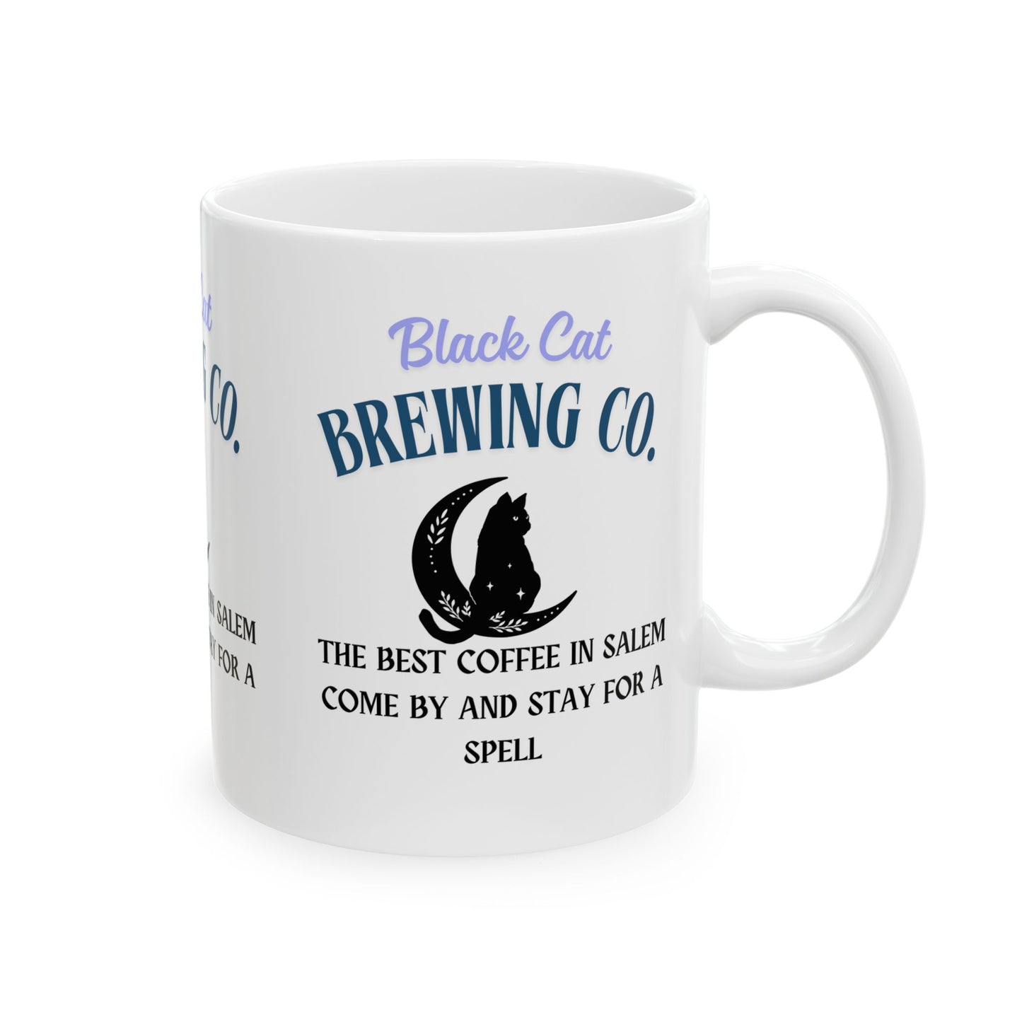 Black Cat Brewing Co Best Coffee in Salem Ceramic Mug, (11oz, 15oz)