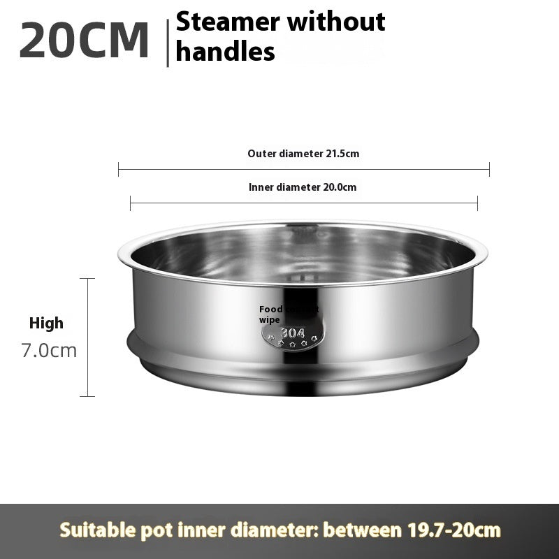 Stainless Steel Steamer With Handle Universal Steaming Rack 304