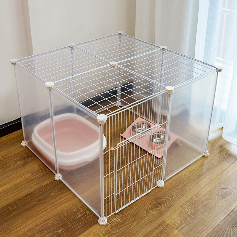 Pet Transparent Side Crate Cage Open Top and Closed Top Various Sizes