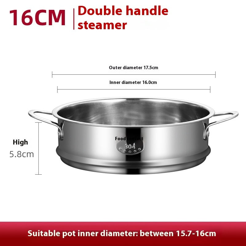 Stainless Steel Steamer With Handle Universal Steaming Rack 304