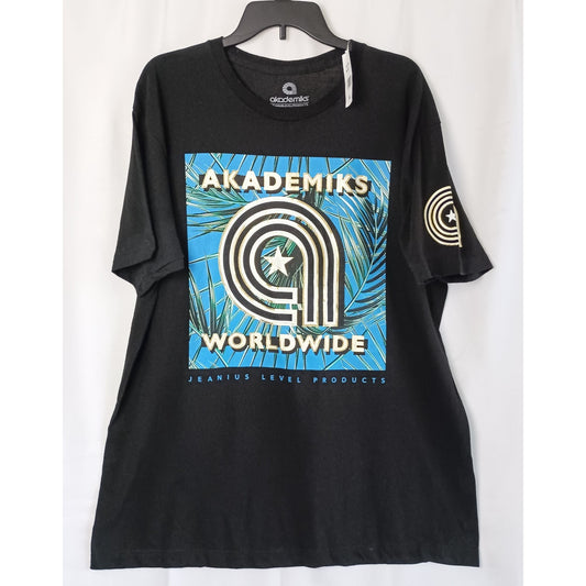 Akademiks 1990s Retro Throwback Black Relaxed Fit T-Shirt New with tags Men size XL