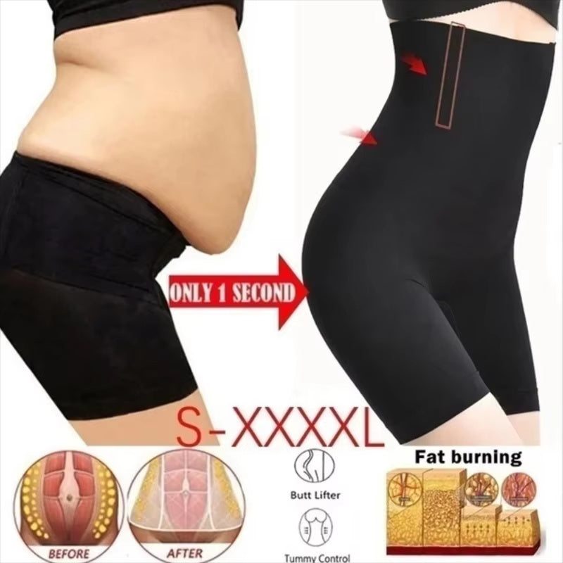 Fat Burning High Waist Thigh Slimmer Shapewear Butt Lifter Padded Hips Seamless Women Slimming Tummy Control