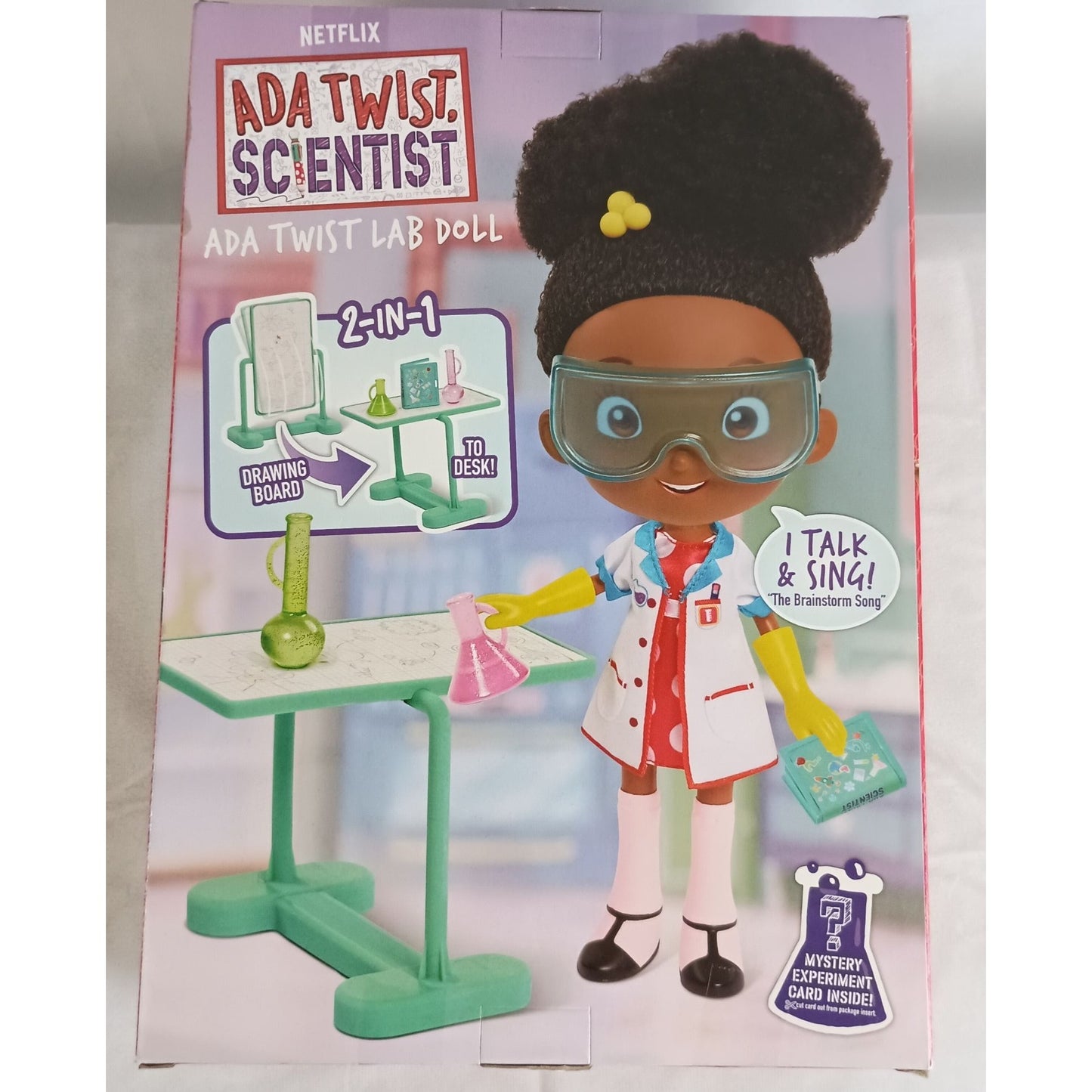 Just Play Ada Twist Scientist 12.5" Interactive Doll Lab Accessories Talks Sings New