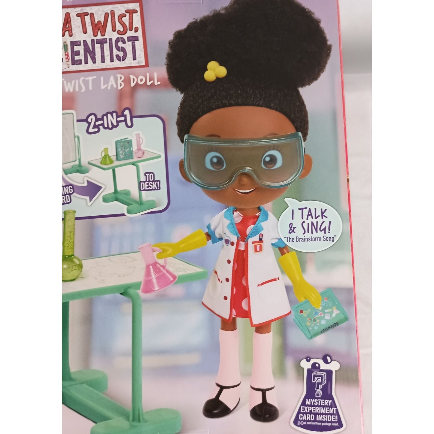 Just Play Ada Twist Scientist 12.5" Interactive Doll Lab Accessories Talks Sings New