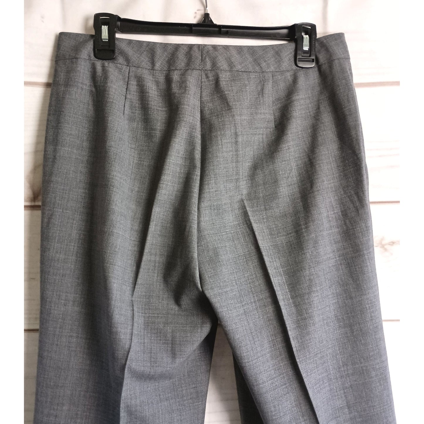 Michael Kors gray wide leg flat front ladies dress pants size 8 wool spandex blend