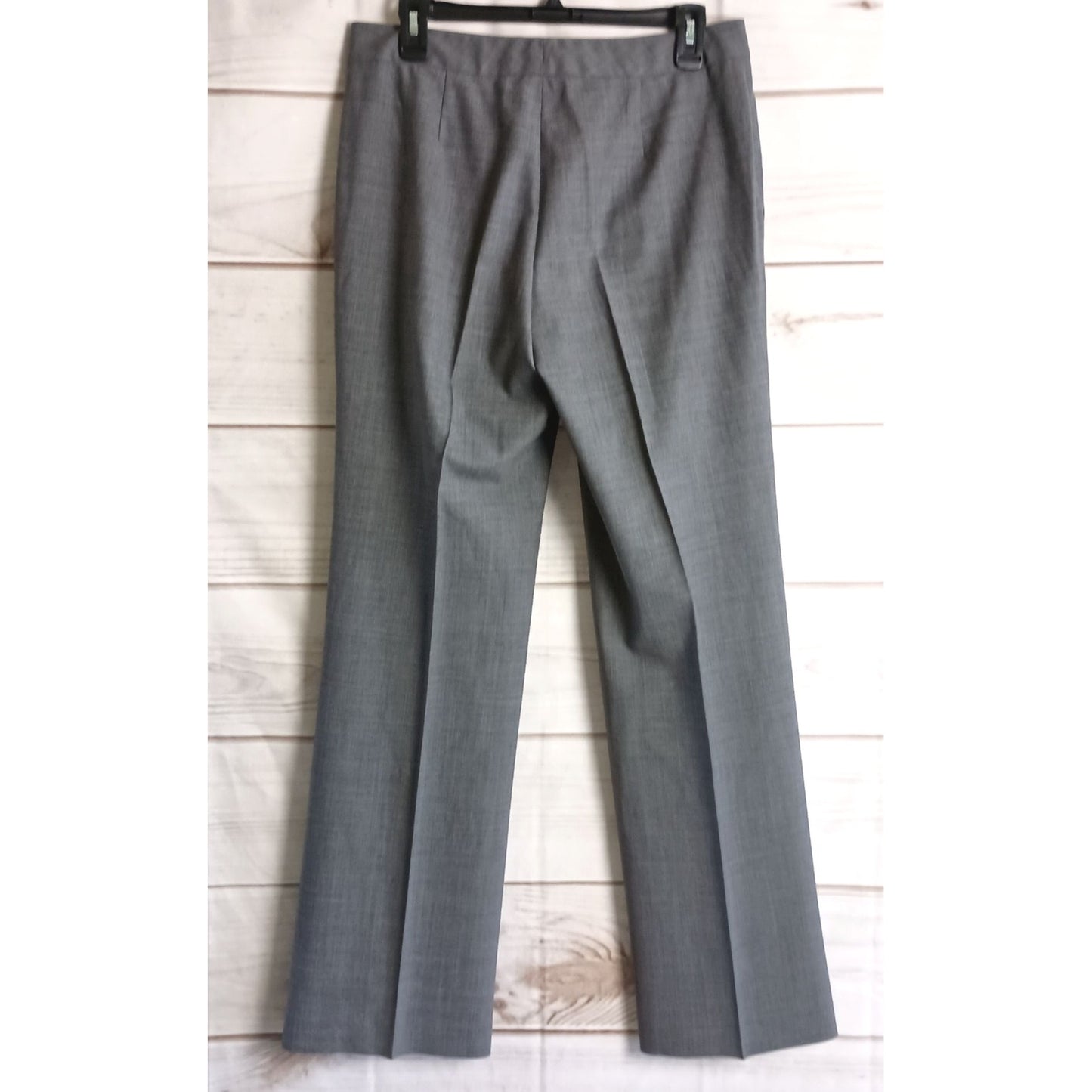 Michael Kors gray wide leg flat front ladies dress pants size 8 wool spandex blend