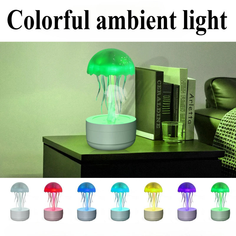 Jellyfish Humidifier Fragrance Diffuser Colorful Night Light Essential Oil Diffuser Home Bedroom Office Air Humidifier