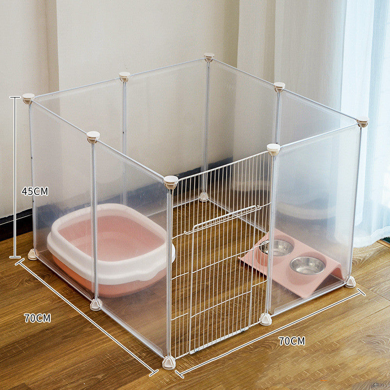 Pet Transparent Side Crate Cage Open Top and Closed Top Various Sizes