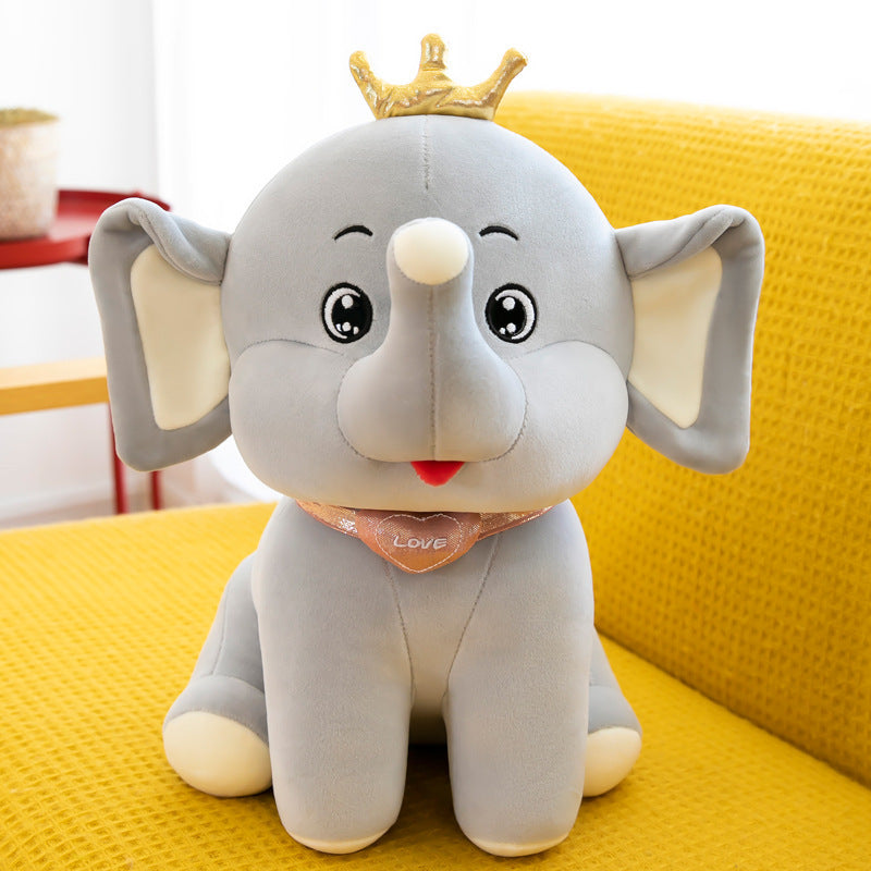 New Crown Elephant Doll Creative Doll Toy Animal Pillow various sizes and colors valentine's day new baby gift birthday gift