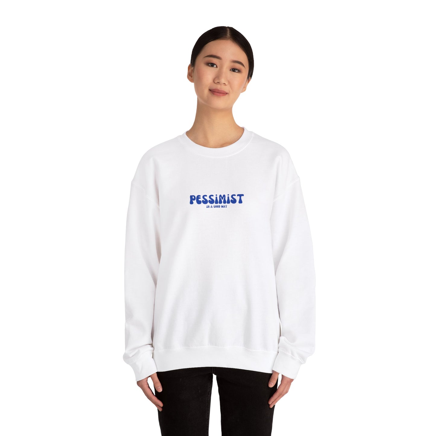 Gildan Custom Print Pessimist Unisex Heavy Blend™ Crewneck Sweatshirt S-5XL