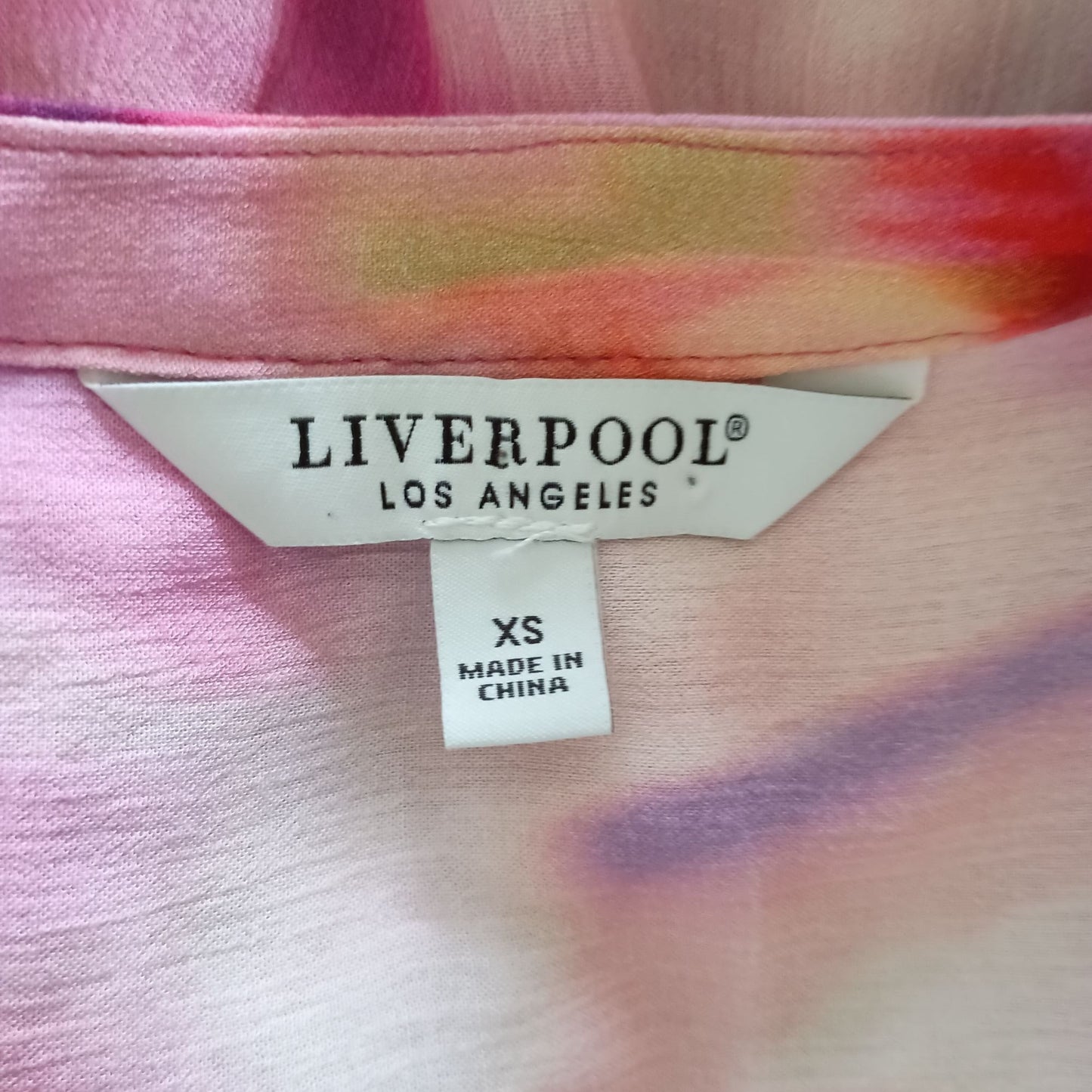 Liverpool Los Angeles button front shirred blouse top size XS