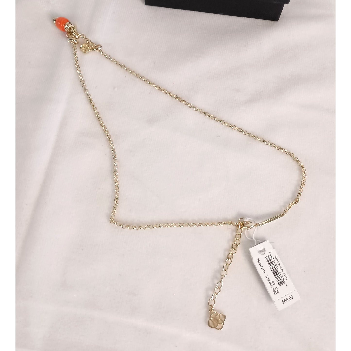 Kendra Scott Demi Gold Charm Necklace in Papaya Mother Of Pearl