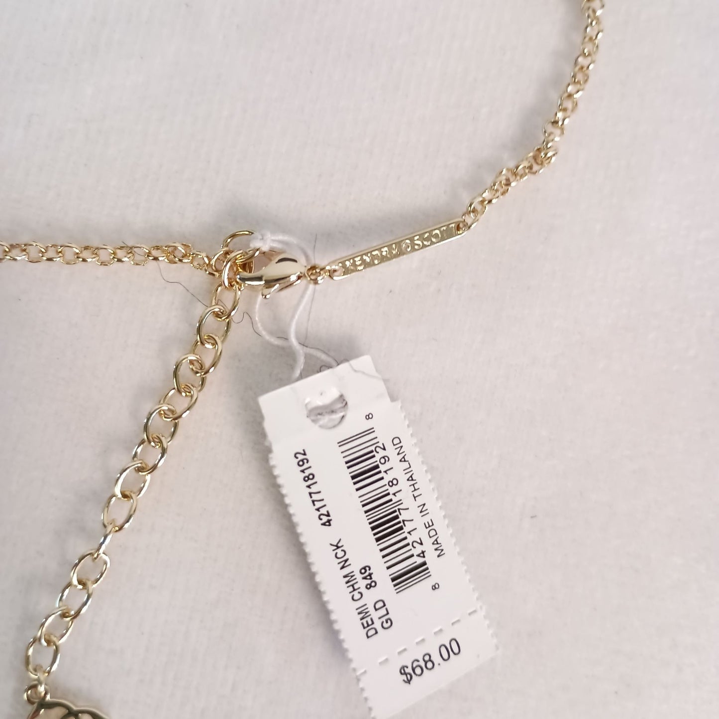 Kendra Scott Demi Gold Charm Necklace in Papaya Mother Of Pearl