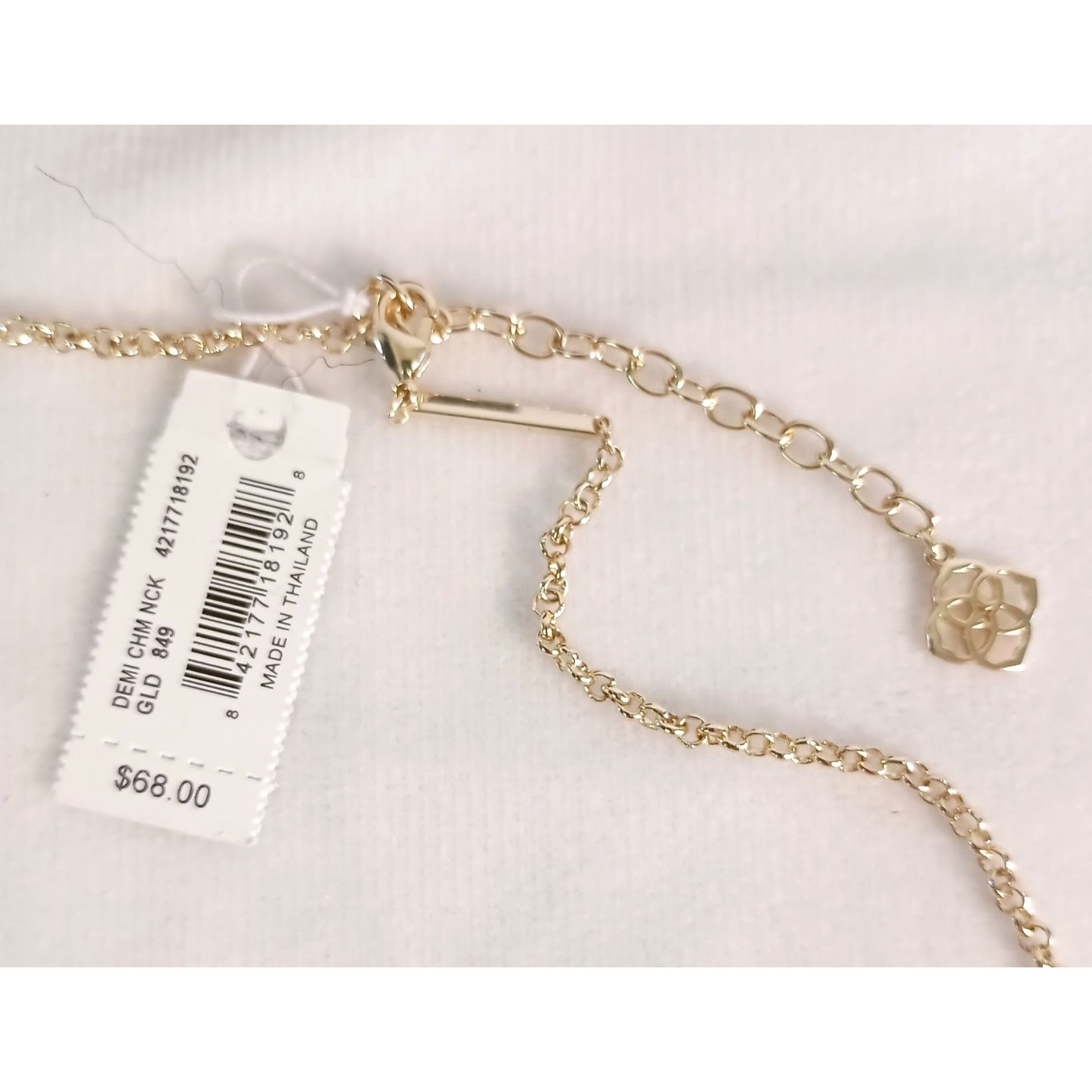 Kendra Scott Demi Gold Charm Necklace in Papaya Mother Of Pearl