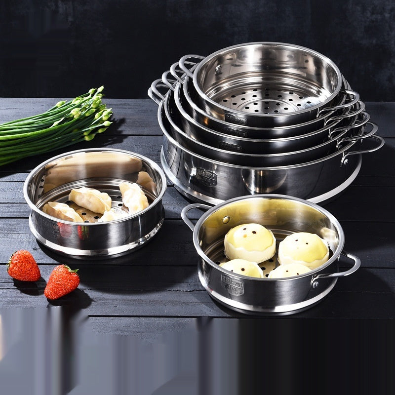 Stainless Steel Steamer With Handle Universal Steaming Rack 304