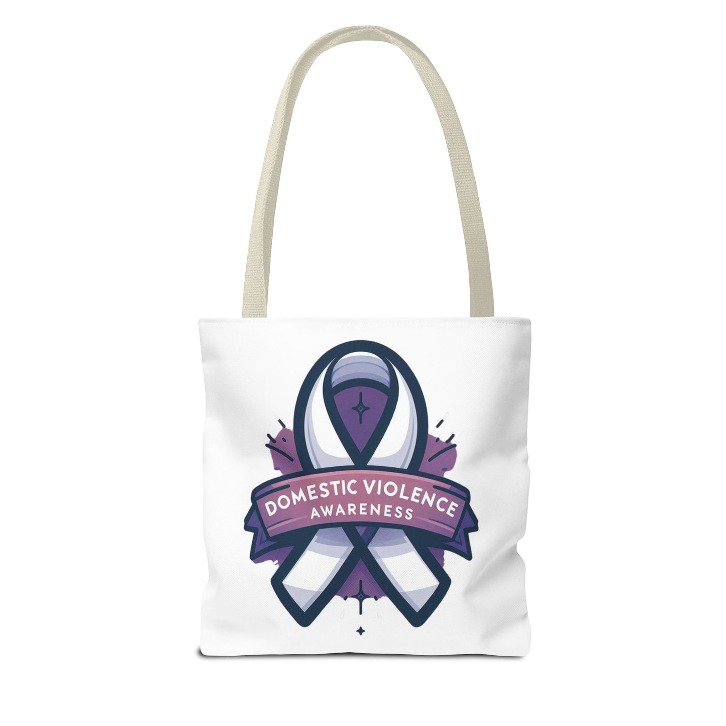 Domestic Violence Awareness Break The Silence Tote Bag 100% polyester All Over Print Medium Weight High Quality Fabric