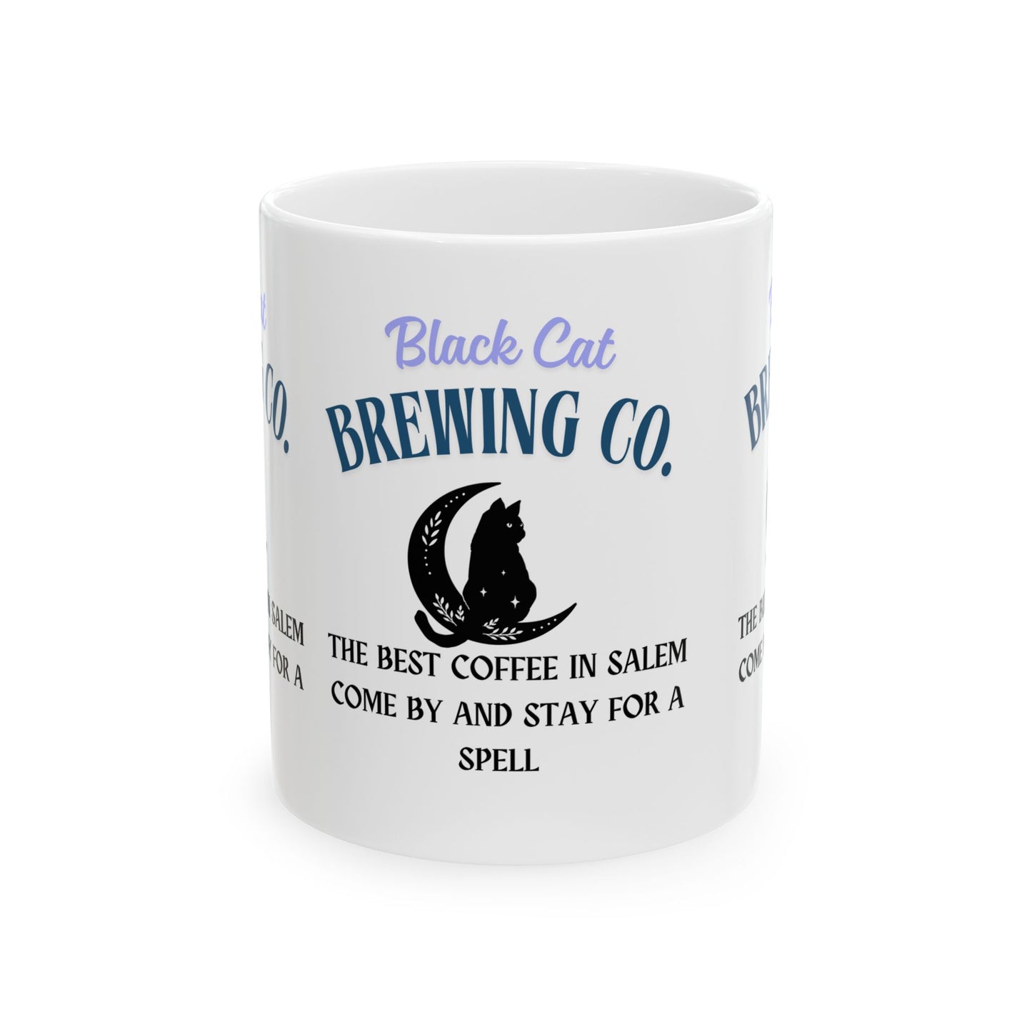 Black Cat Brewing Co Best Coffee in Salem Ceramic Mug, (11oz, 15oz)