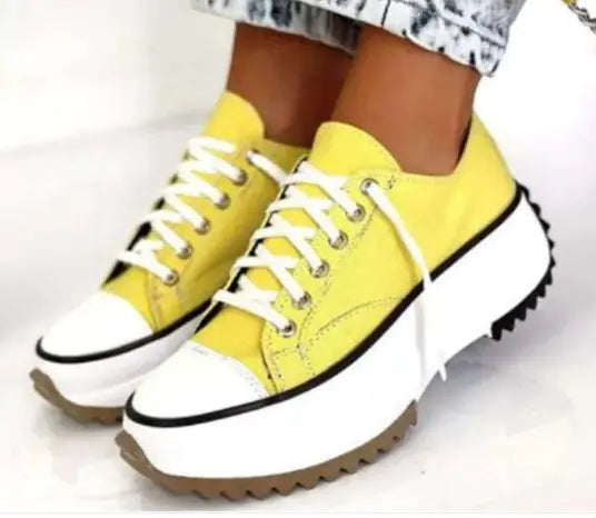 So Adorable! Canvas Platform Fashion Sneakers Casual Shoes  Sizes 35-43