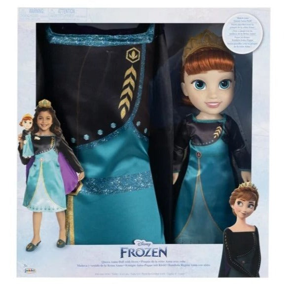 NEW Disney's Frozen Queen Anna 14 inch Toddler Doll with Dress up Outfit