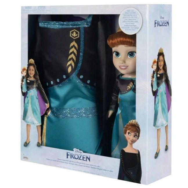 NEW Disney's Frozen Queen Anna 14 inch Toddler Doll with Dress up Outfit