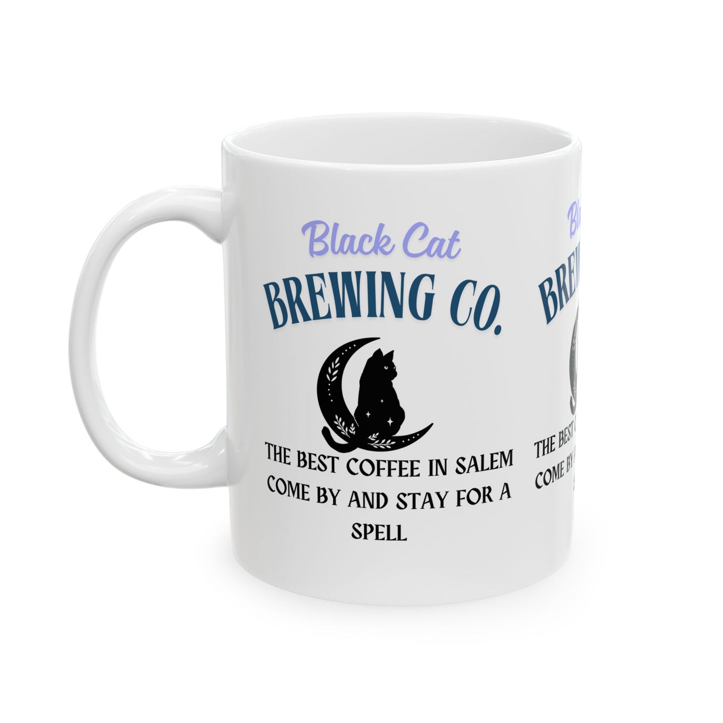 Black Cat Brewing Co Best Coffee in Salem Ceramic Mug, (11oz, 15oz)