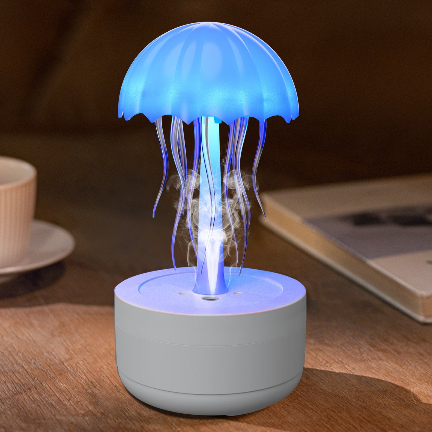 Jellyfish Humidifier Fragrance Diffuser Colorful Night Light Essential Oil Diffuser Home Bedroom Office Air Humidifier