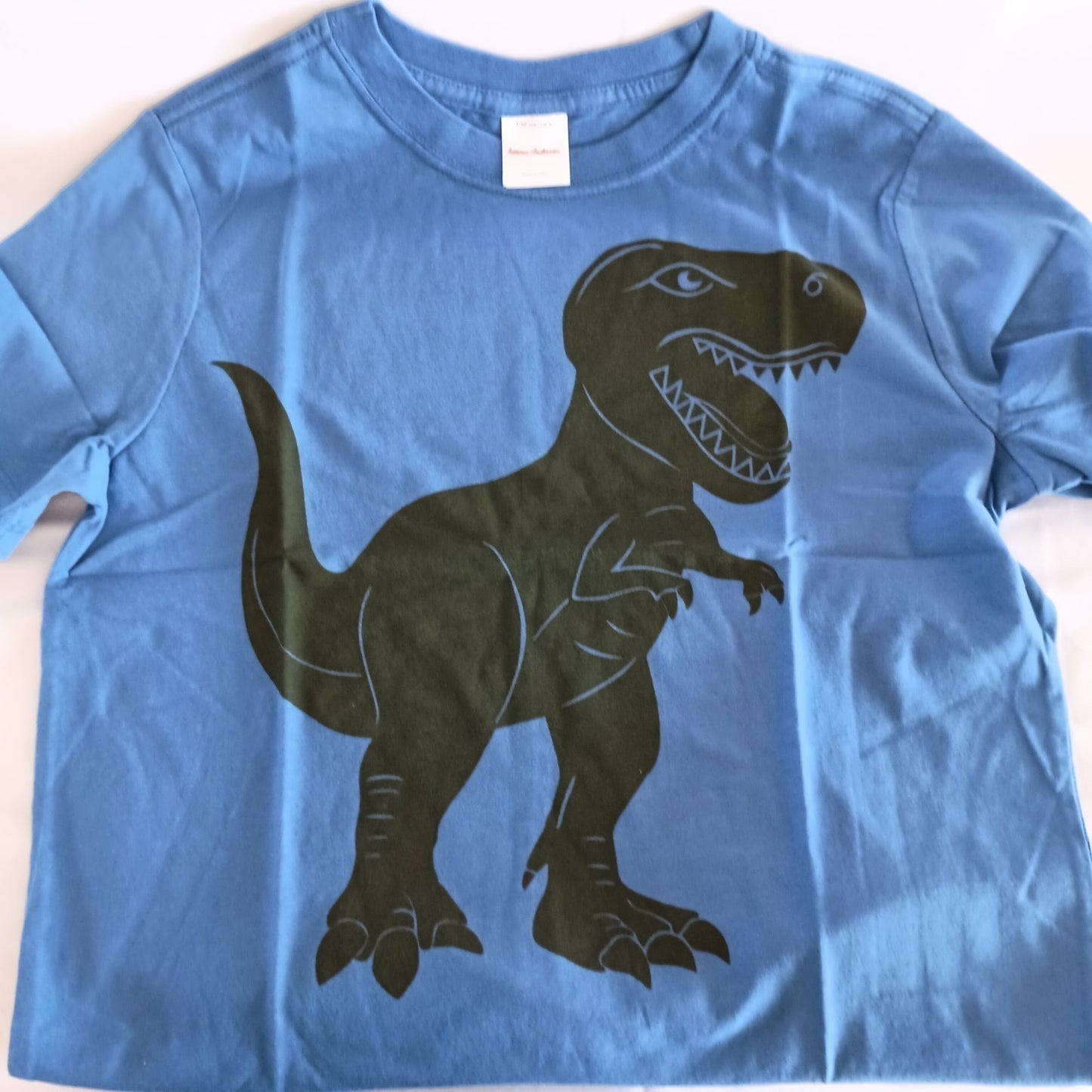 Hanna Andersson dinosaur t-shirt 100% cotton blue New size 8