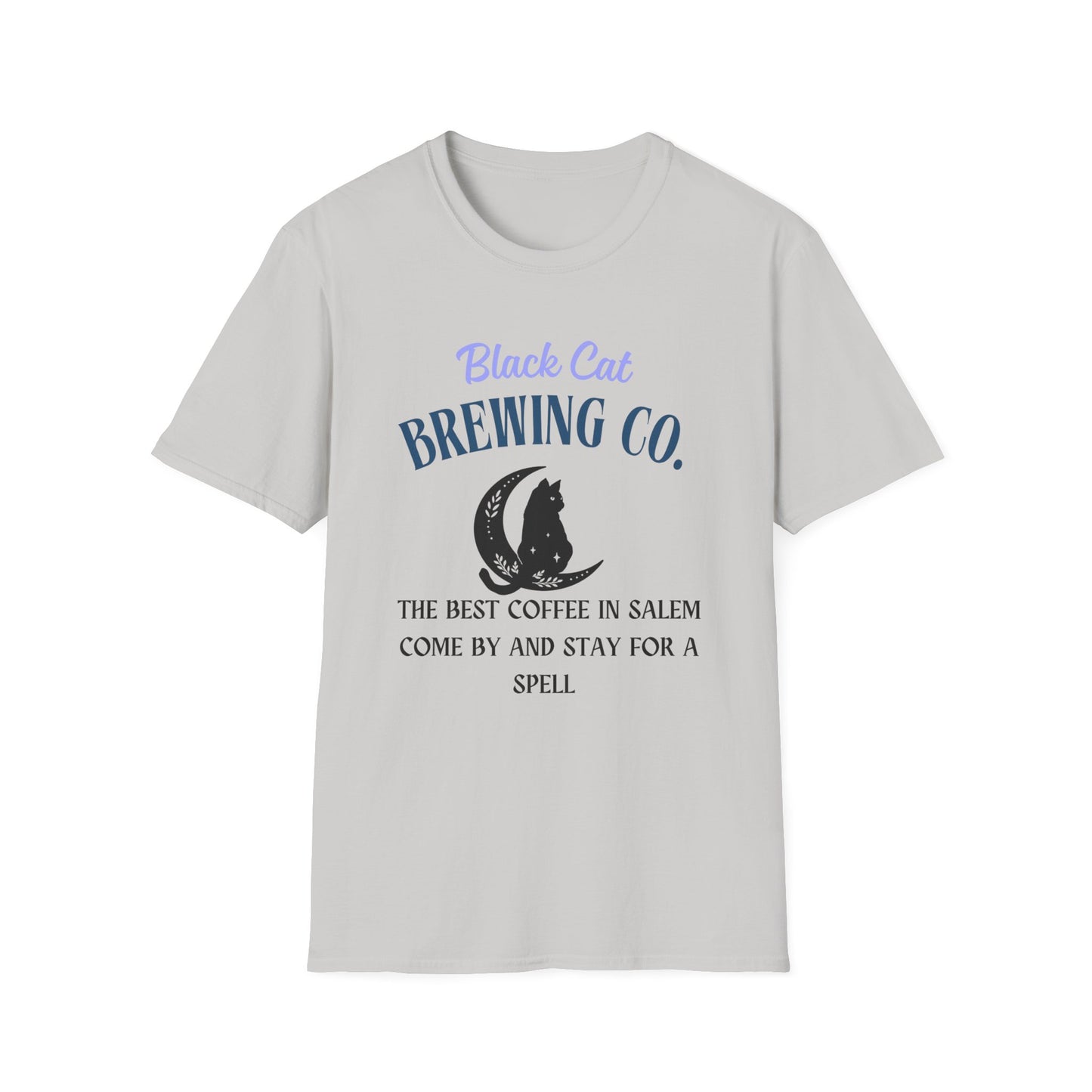 Black Cat Brewing Co Best Coffee in Salem Unisex Softstyle T-Shirt sizes S-5XL