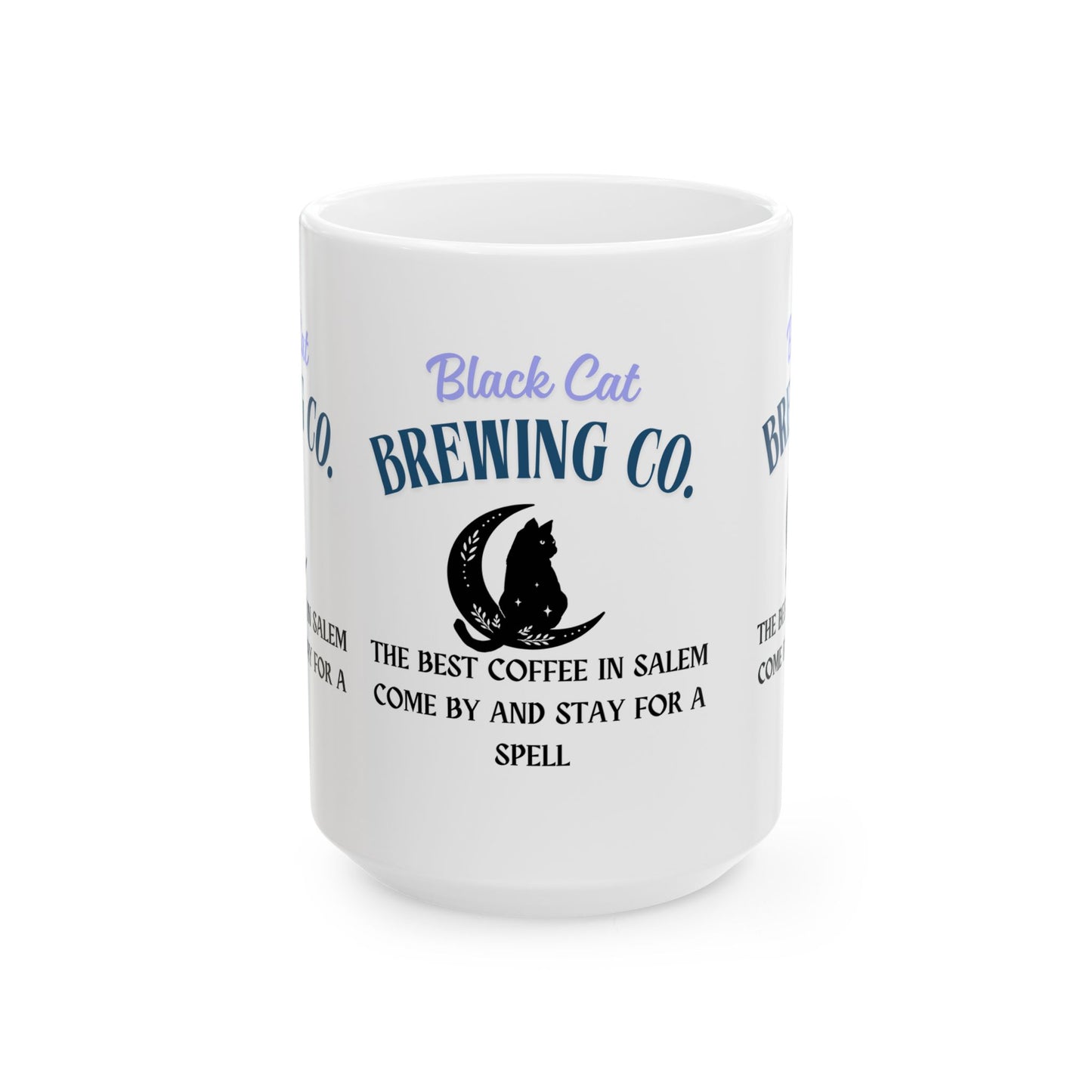 Black Cat Brewing Co Best Coffee in Salem Ceramic Mug, (11oz, 15oz)