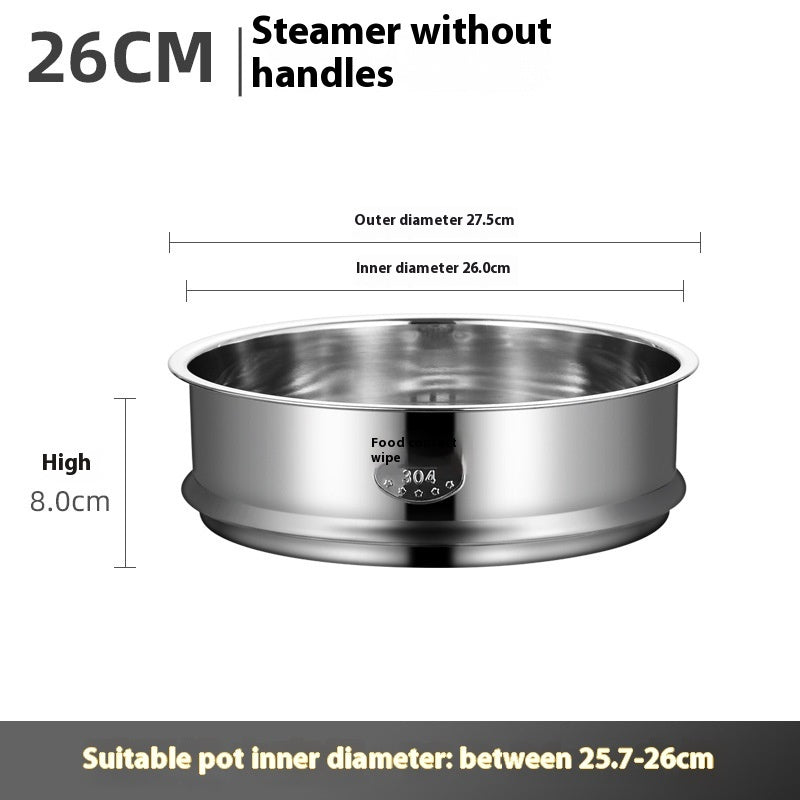 Stainless Steel Steamer With Handle Universal Steaming Rack 304