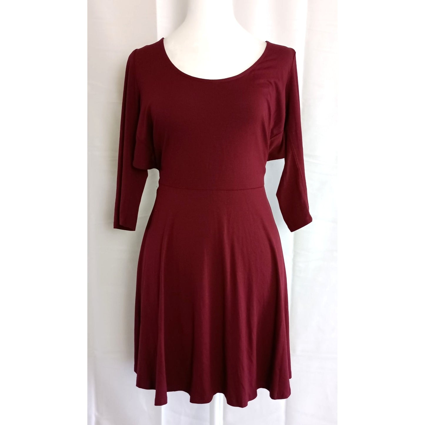 Tobi open back lace up detail burgundy cocktail party dress size L