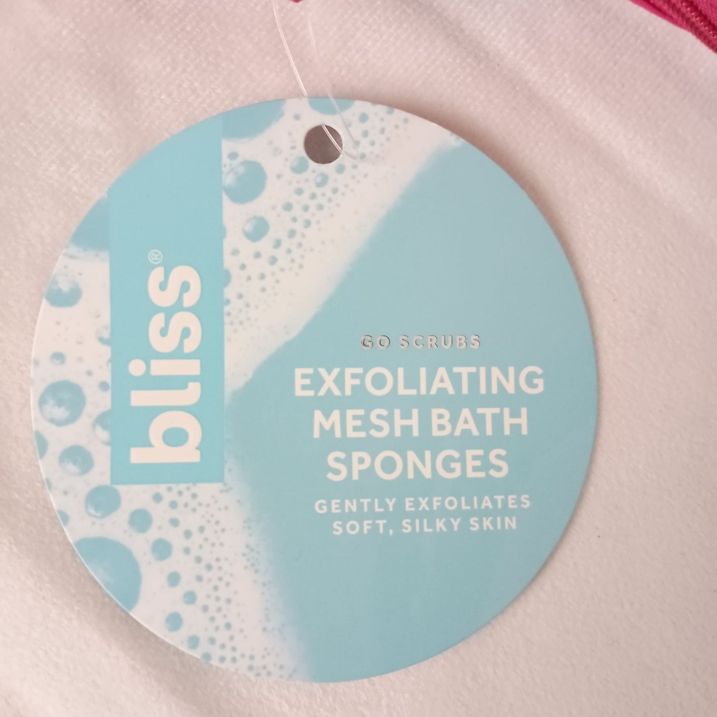 NEW Bliss Exfoliating Mesh Bath Sponges 4 pack in Mesh bag