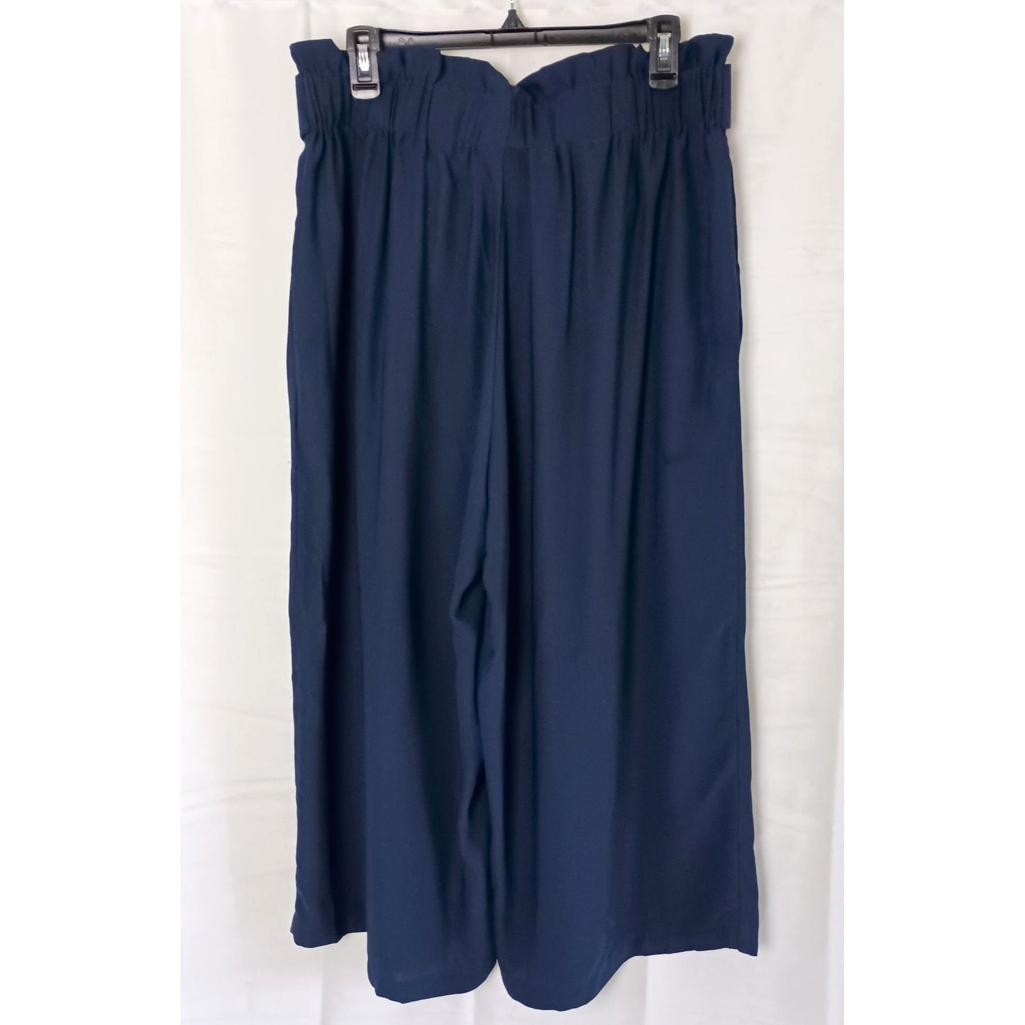 City Chic paperbag waist wide leg high rise easy pants cropped size 16