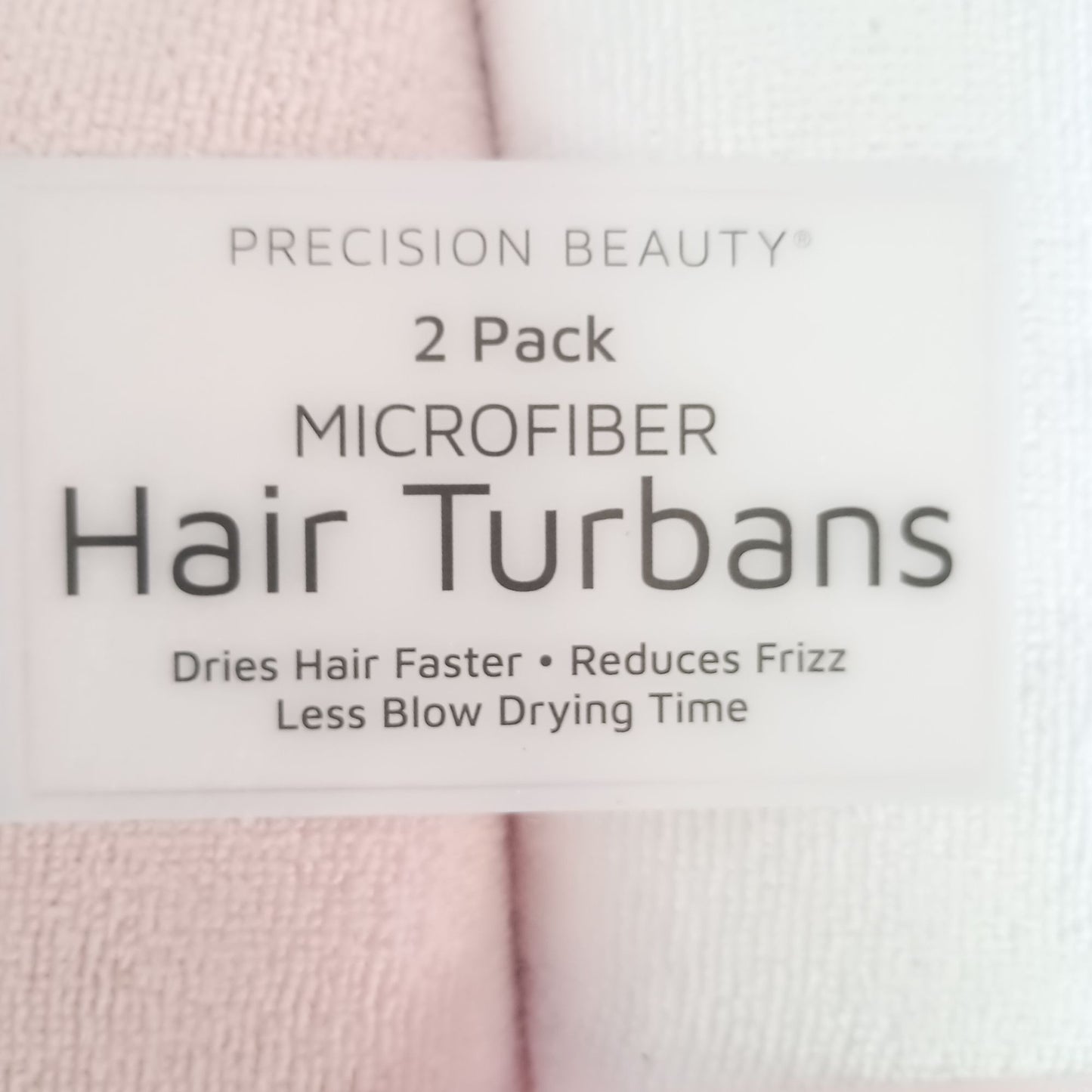 NEW Precision Beauty 2 Pack Microfiber Hair Turbans Reduce Frizz