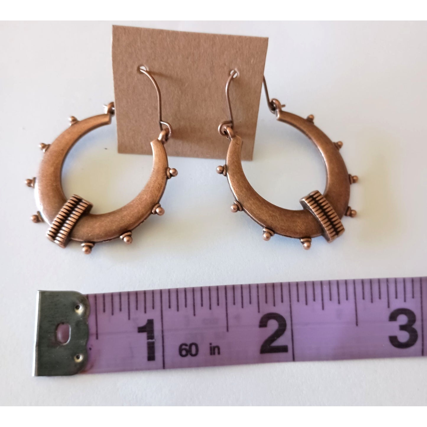 NEW Boho Round Hoop Earrings – Antique Copper Finish for Timeless Style