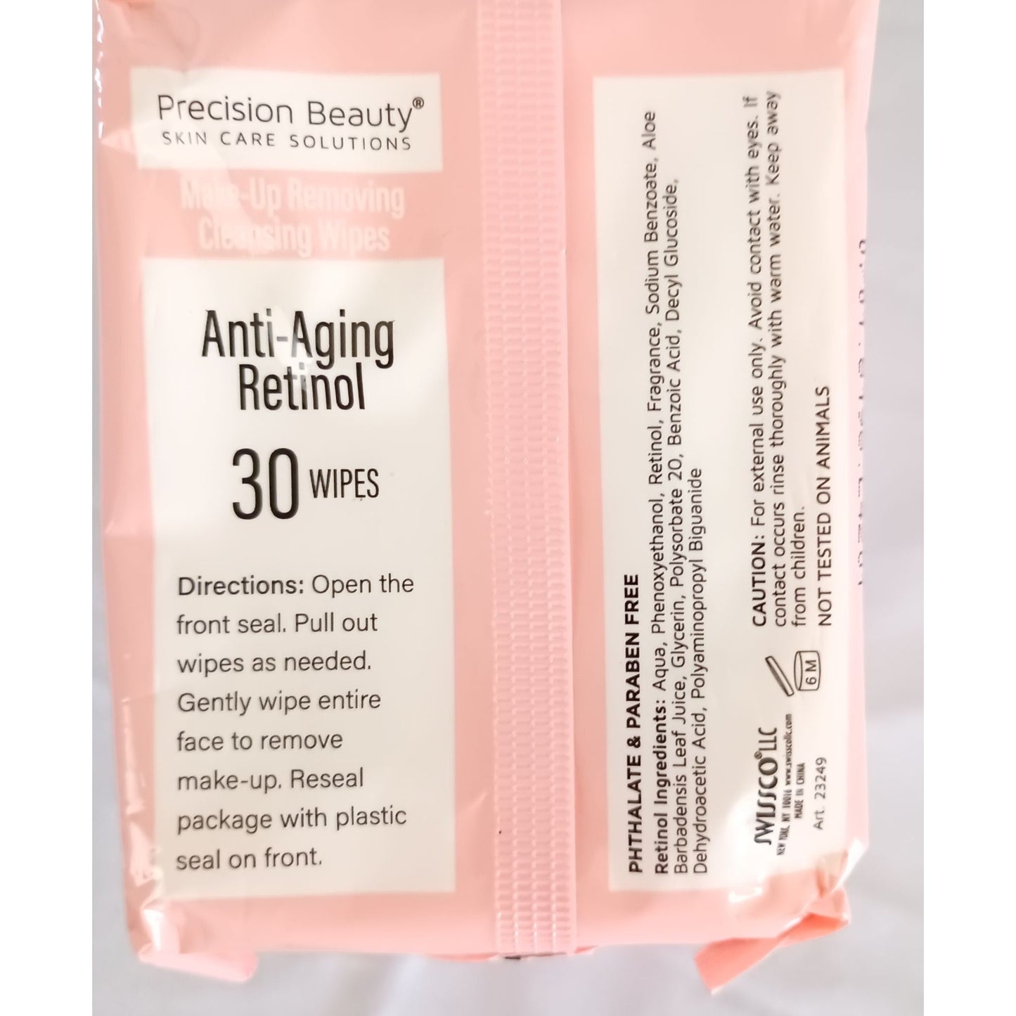 Precision Beauty Anti-Aging Retinol Make-Up Remover Cleansing Wipes 4 Pack