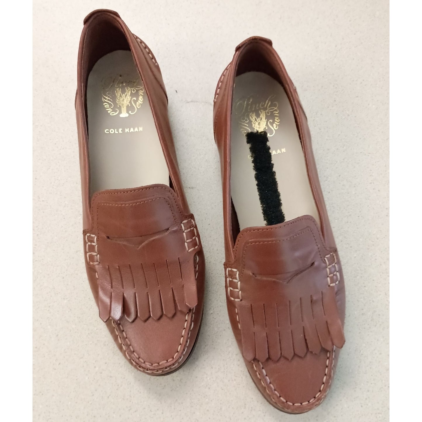 Cole Haan Grand Os Hand Sewn Leather loafers leather soles size 8