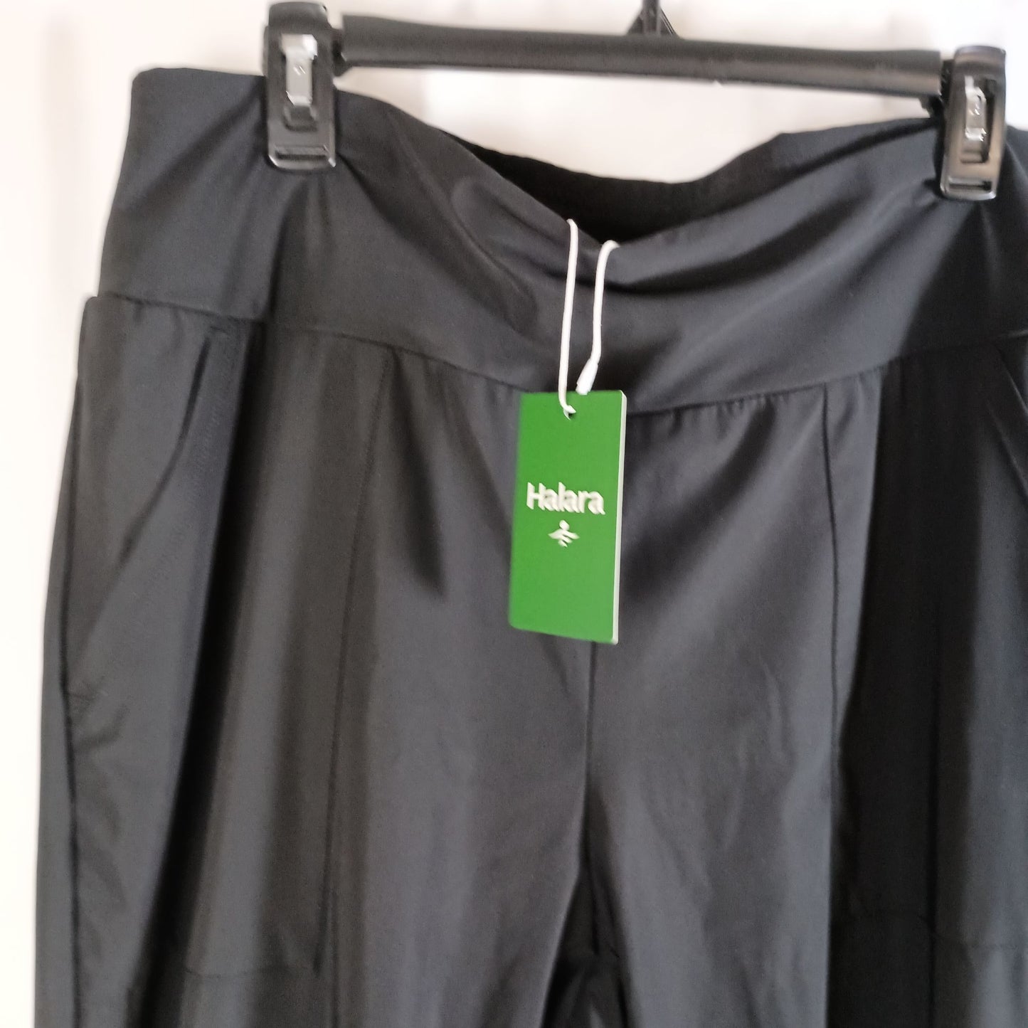 Halara Black High Waisted Plain Side Pocket Casual Joggers size XL