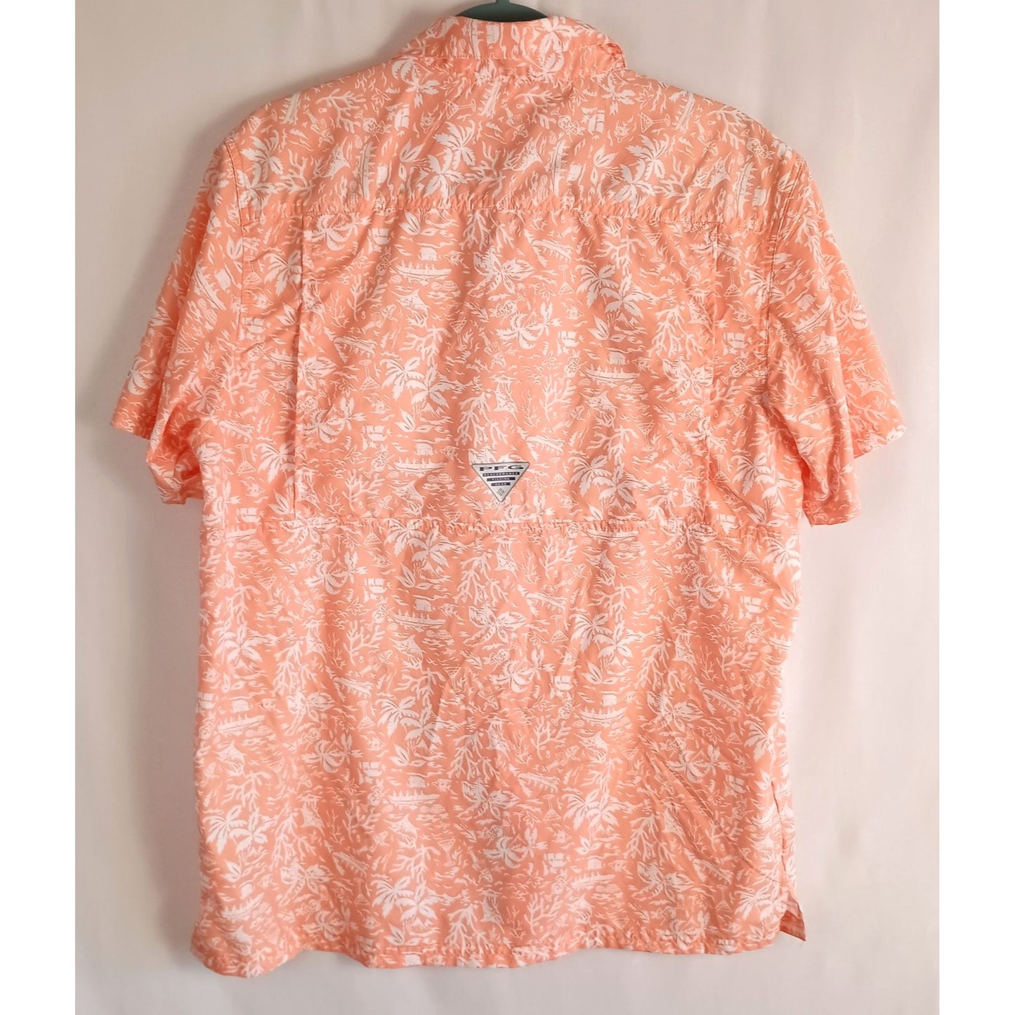 Columbia Super Slack Camp Shirt Faded Peach Men size M